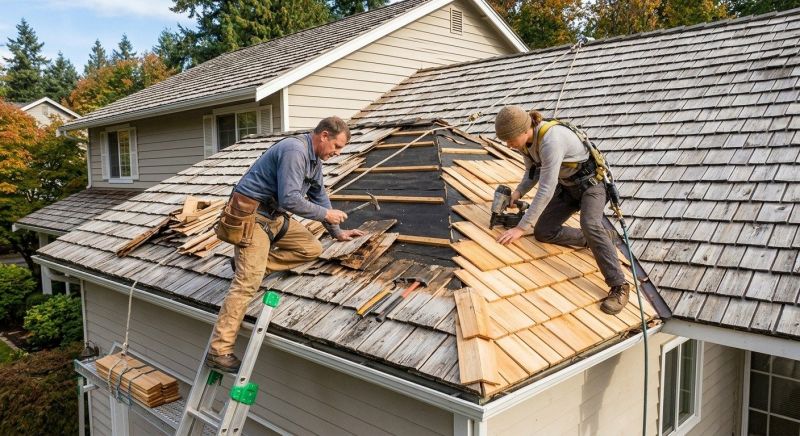 Cedar Shake Roof Repair in Greenville, PA