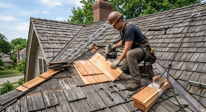 Cedar Shake Roof Repair in Warren, OH