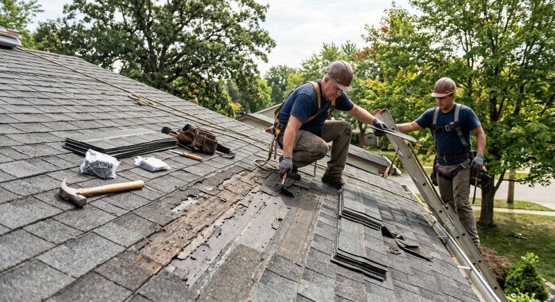 Damaged Roof Repair in Grove City, PA