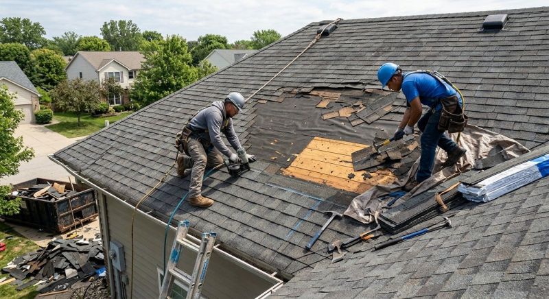 Damaged Roof Repair in Linesville, PA