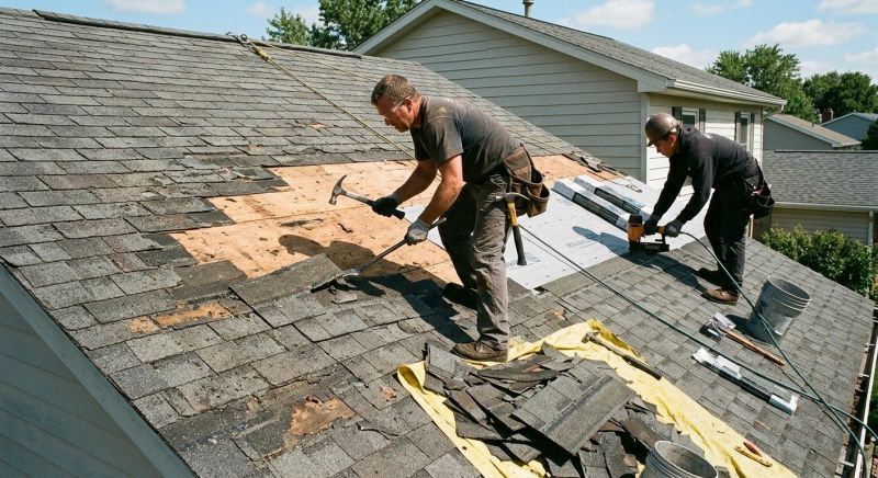 Damaged Roof Repair in Sandy Lake, PA