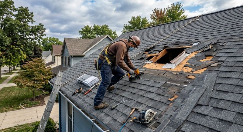 Hail Damage Roof Repair in Brookfield, OH