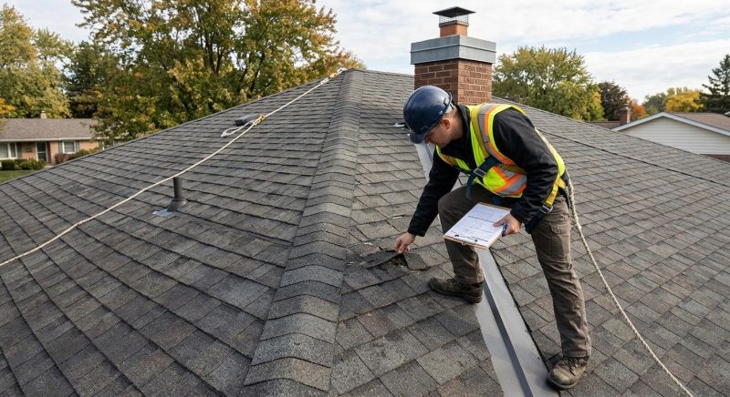 Roof Damage Inspection in Andover, OH