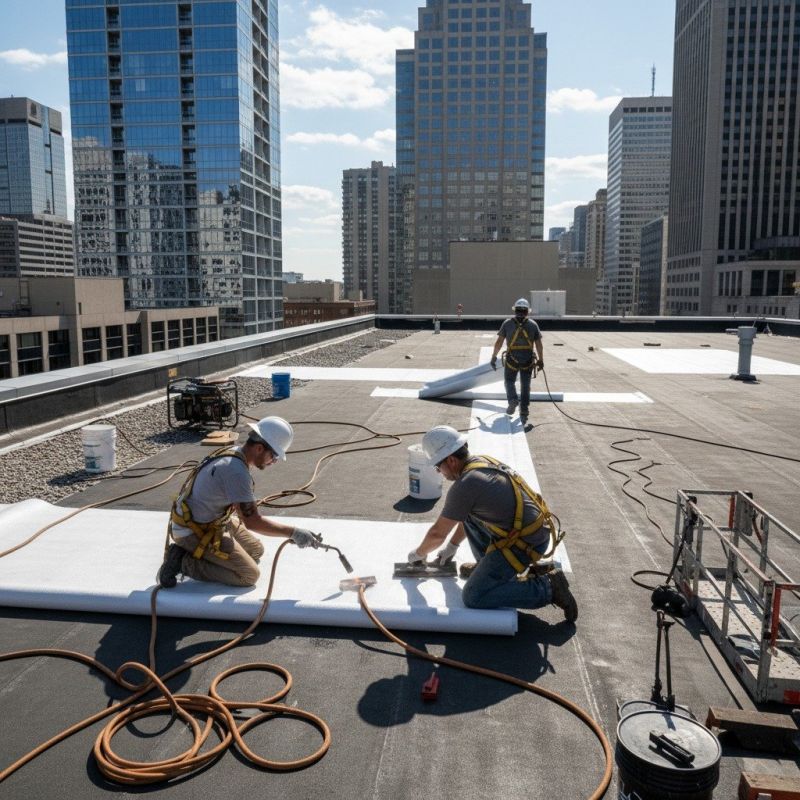 Single Ply Roof Repair in Cortland, OH