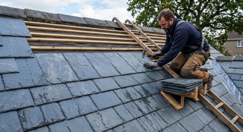 Slate Roof Installation in Cortland, OH