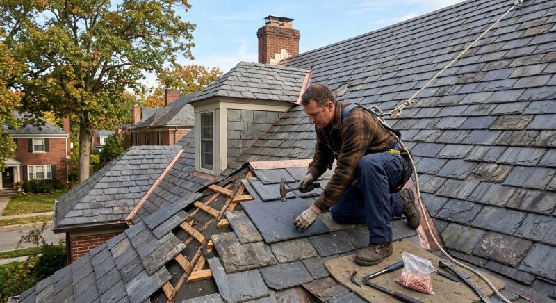 Slate Roof Repair in Hermitage, PA