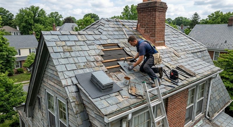 Slate Shingle Replacement in Mercer County, PA