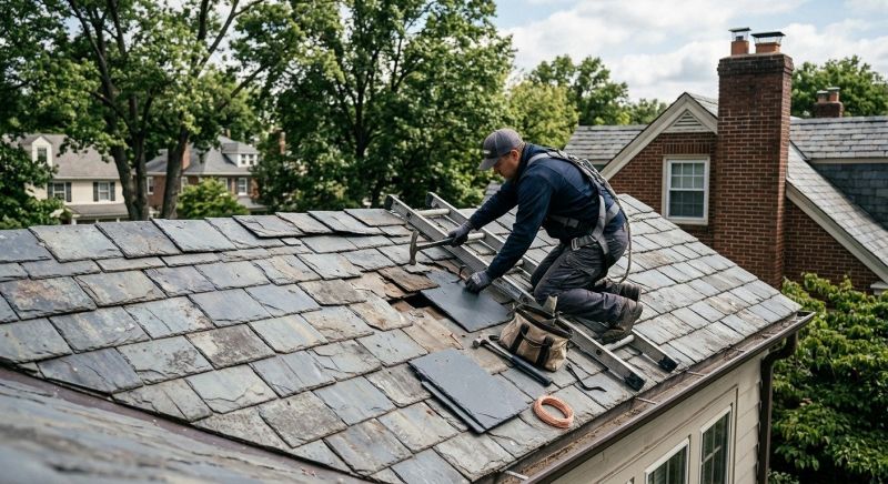 Slate Shingle Replacement in Mercer County, PA