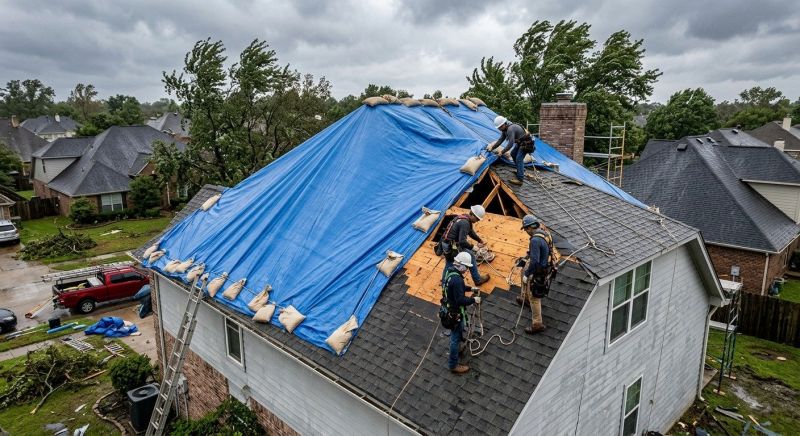 Storm Damage Roof Repair in Andover, OH