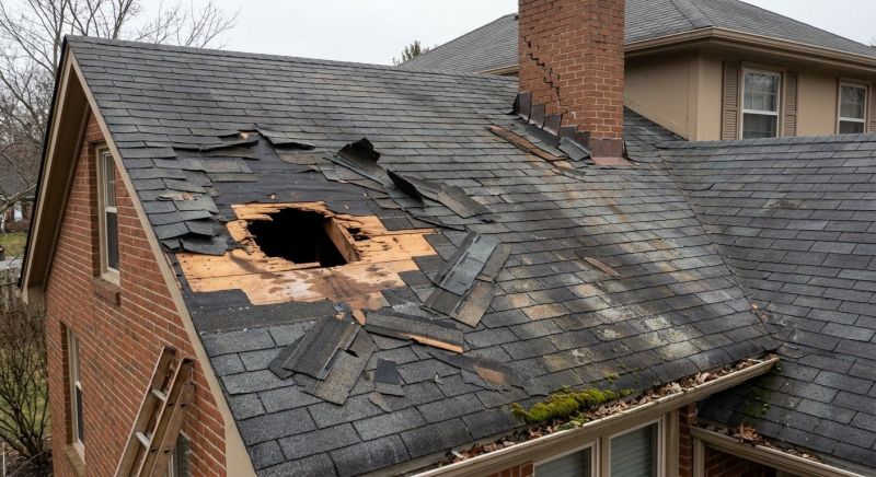 Storm Damage Roof Repair in Grove City, PA