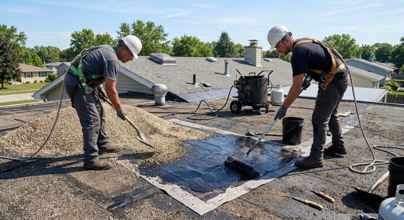 Tar And Gravel Roof Repair in Volant, PA