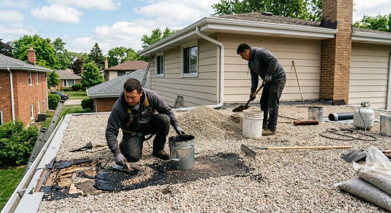 Tar And Gravel Roof Repair in Warren, OH