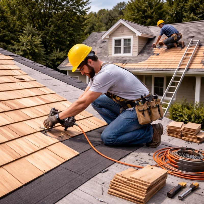 Wood Roofing Installation in Cortland, OH