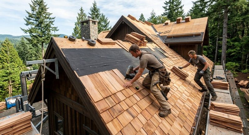Wood Roofing Installation in Girard, OH