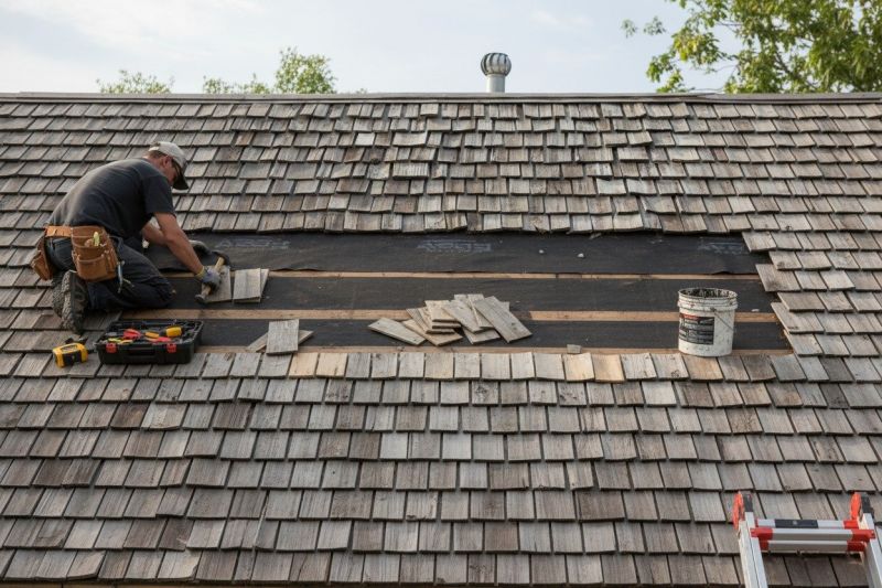 Wood Shake Roof Repair in Andover, OH