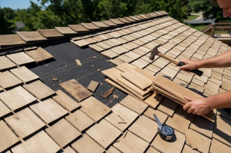 Wood Shake Roof Repair in Sandy Lake, PA